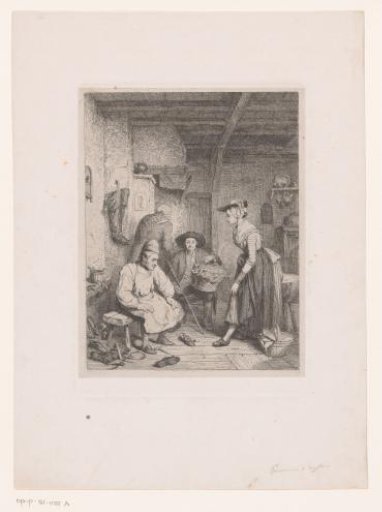 Young woman at the shoemaker's