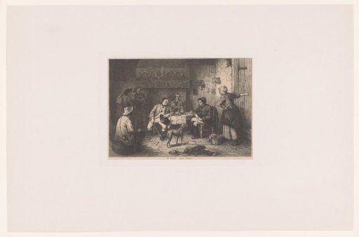Angry woman shows men the door in an inn