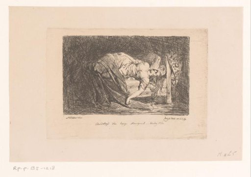 Young woman with bare breast lying on a bed