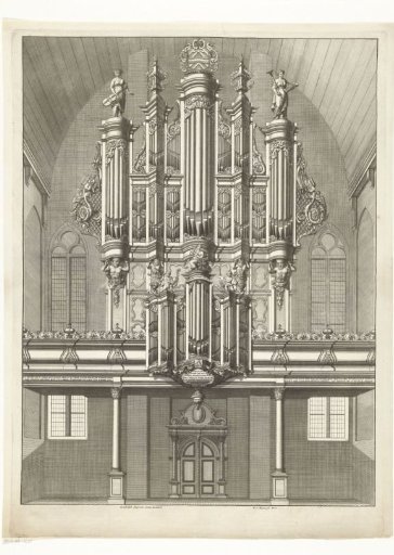 Interior of the Great Church with the Garrels Organ in Maassluis