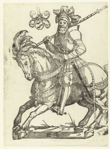 Portrait of Maarten van Rossum on horseback