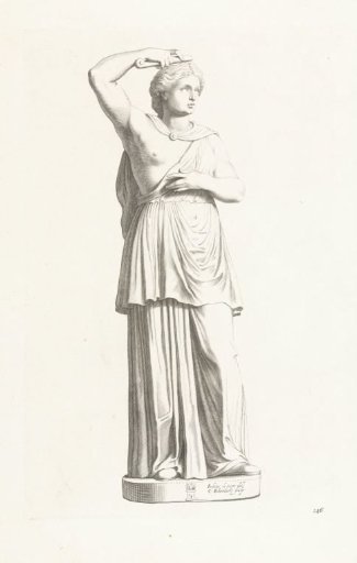 Woman combing her hair