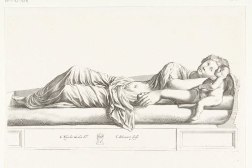 Reclining woman with a putto