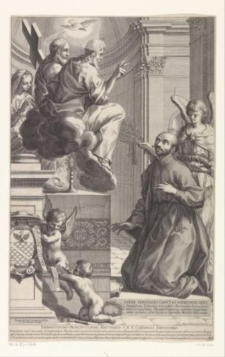 Sertorio Caputo before the Holy Trinity