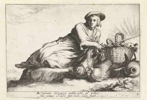 Woman with chickens