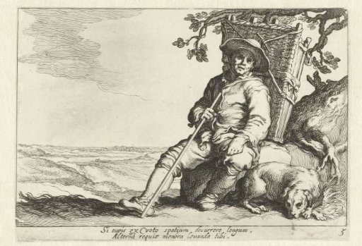 A resting peddler