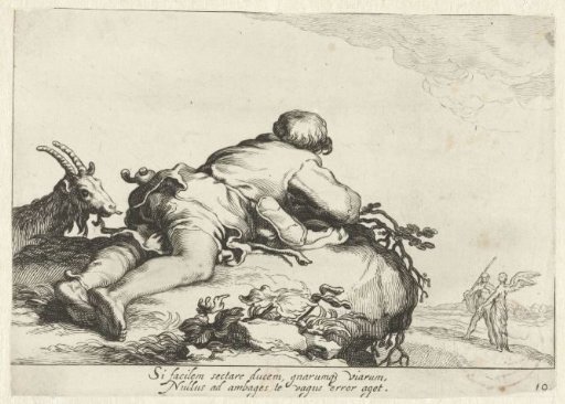 Reclining Goat-herd and an Angel on Watch