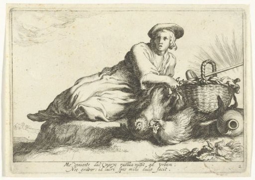 Woman with Chickens