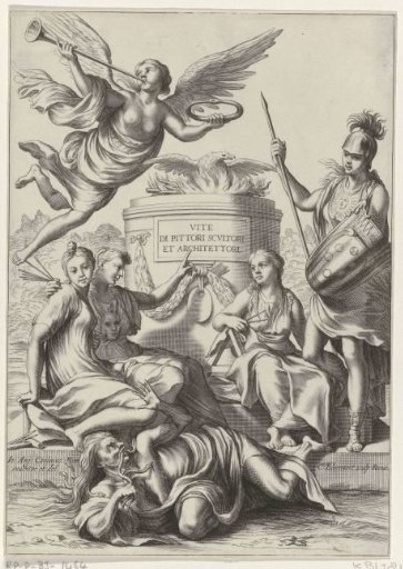 Title page for Giovanni Battista, Le vite de' pittori, scvltori et architetti, Rome, 1642