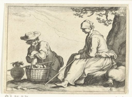 Woman and man with eggs