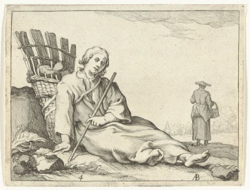 Resting young farmer