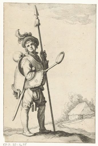 Soldier boy with spear