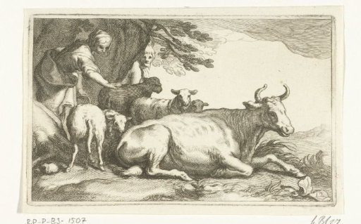 Pastoral scene with cow