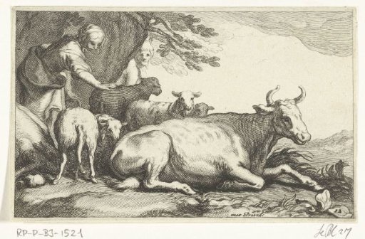 Pastoral scene with cow