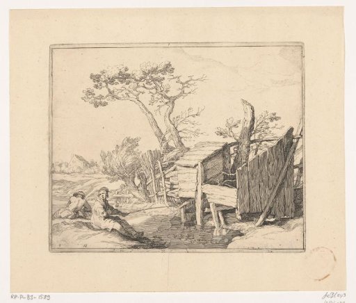 Landscape with a fisherman