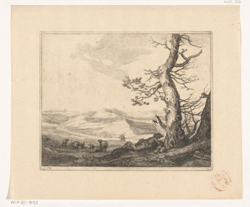 Landscape with walkers
