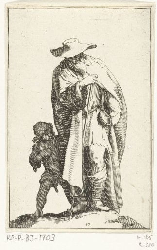 Old beggar and a boy