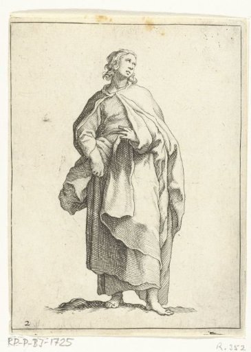Standing man with long coat