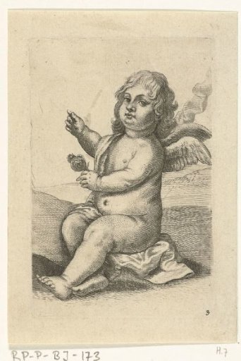 Little Angel with a Rose in the Hand