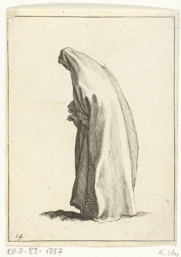 Woman with long veil