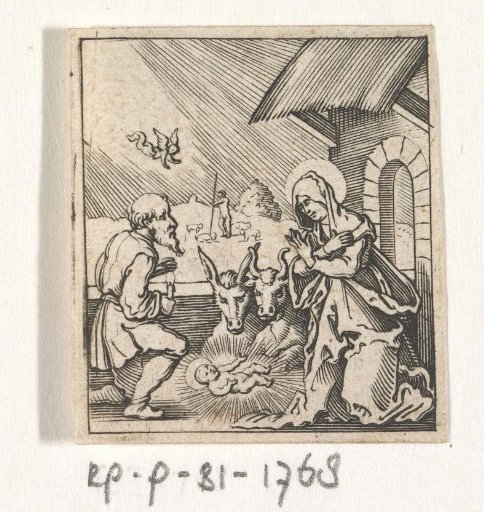 The Adoration of the Christ Child by Mary and Joseph