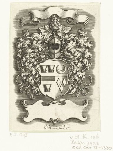 Coat of arms of Jean Rulant combined with that of his wife