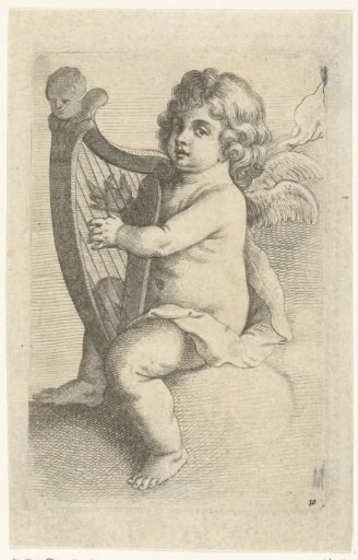 Little Angel Playing the Harp