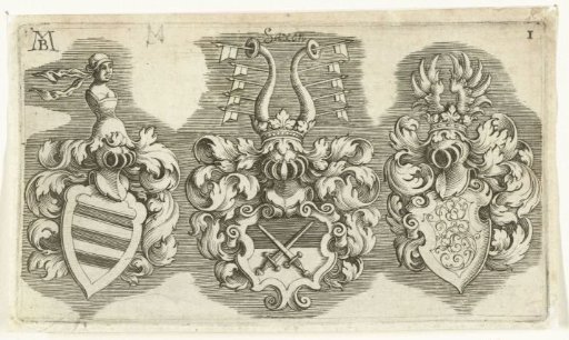 Three coats of arms