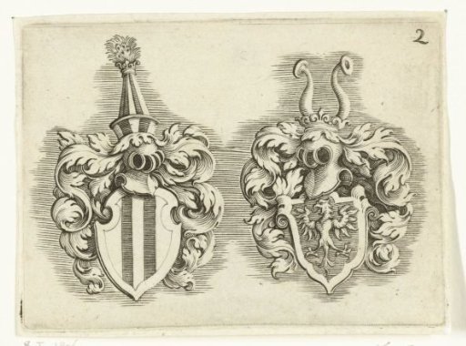 Two coats of arms