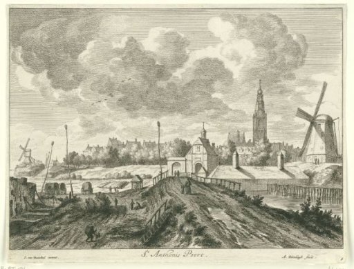 View of the St. Anthony's Gate in Amsterdam