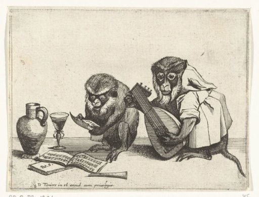 Two Apes Making Music