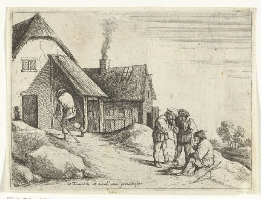 Walkers at a farmyard