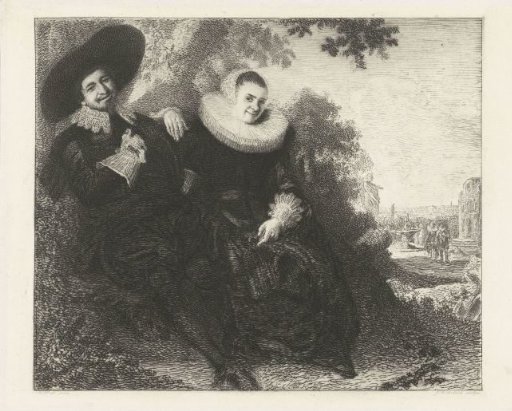 Wedding Portrait of Isaac Abrahamsz Massa (1586-1643) and Beatrix van der Laen (1592-1639), Married in Haarlem on 25 April 1622