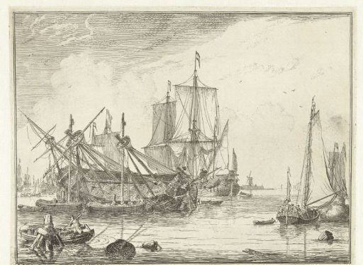 Ship with tangled rigging