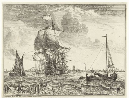 Ships on the Maas at Rotterdam