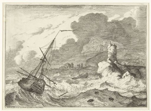 Ship in a rough sea