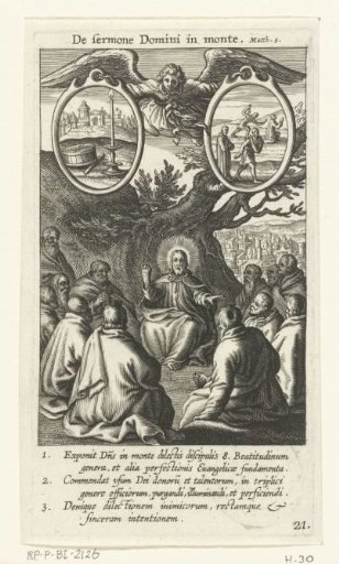 Christ preaches to his disciples