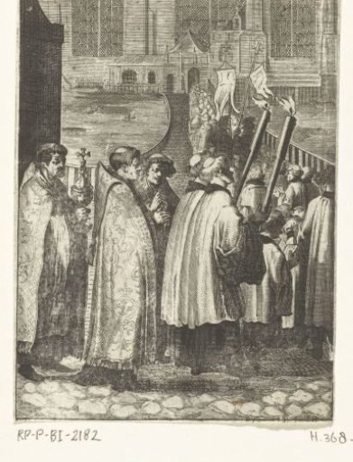 Host is brought in procession to the church