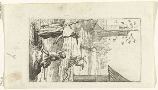 Duyfken and Willemynken near a church tower with birds