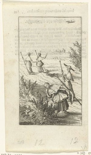 Willemynken near a rabbit by the road during a pilgrimage
