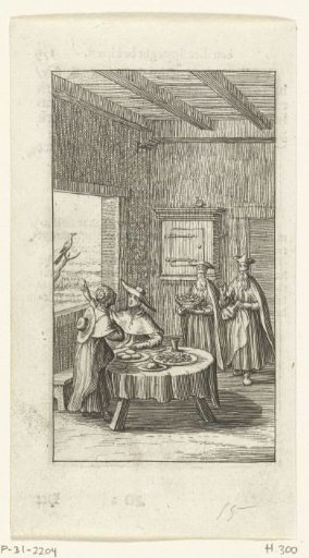 Willemynken ignores two clergymen with the holy sacrament