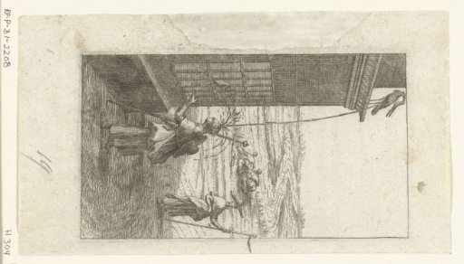 Willemynken talks to a parrot and a large bird defecates on her head