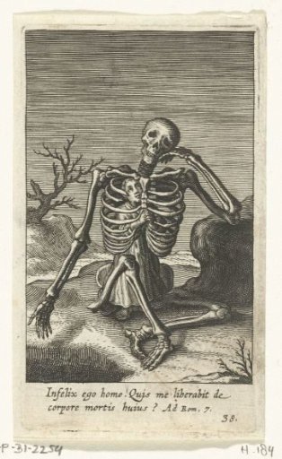 Child crawled into the skeleton of Death