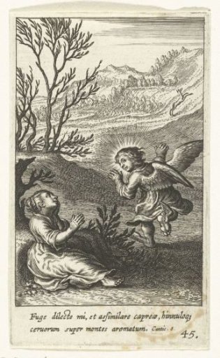Angel creeps away from a sleeping child