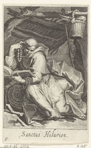 Saint Hilarion the Great as a hermit