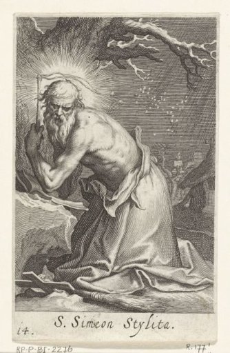 Saint Simeon Stylites the Elder as a hermit