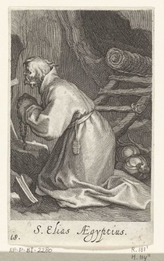 Saint Elias of Caesarea as a hermit