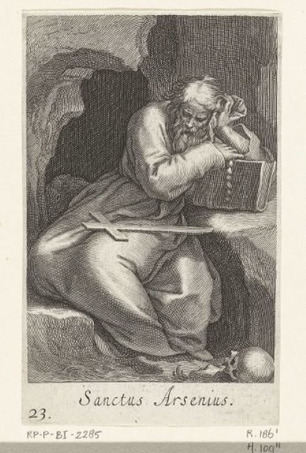 Saint Arsenius the Great as a hermit