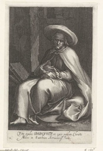 Saint Paphnutius the Great of Egypt as a hermit