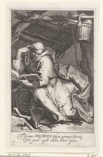 Saint Hilarion the Great as a hermit